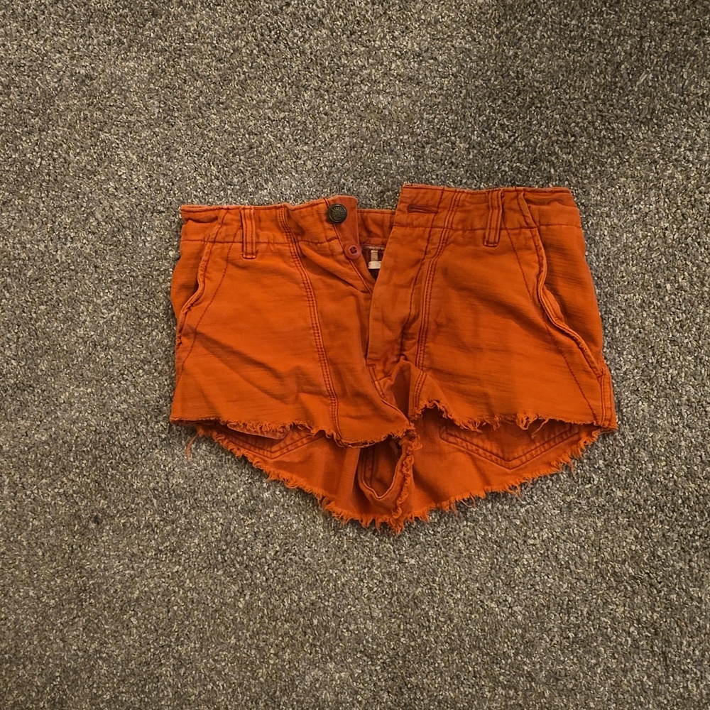 Shirt orange fringe shorts size 4